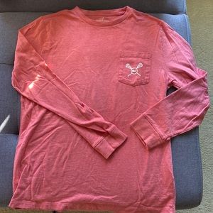Kids XL Vineyard Vines long sleeve tee with lacrosse theme